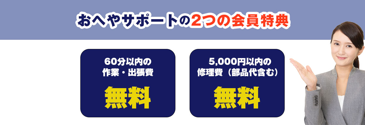 お部屋のサポート会員特典